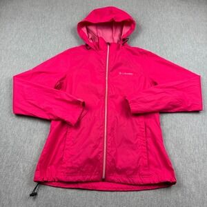 Columbia Jacket Women Small Pink Switchback II Hooded Packable Outdoor Full Zip